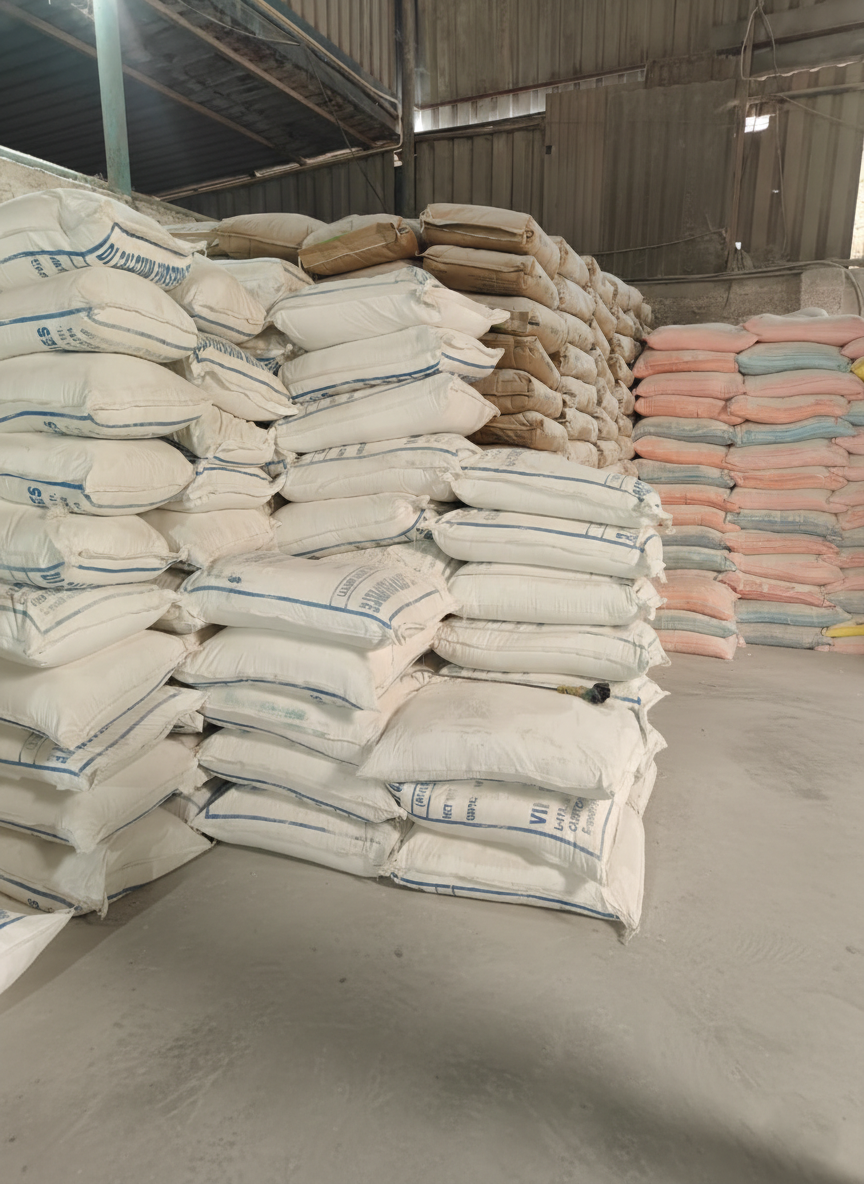 Raw material storage area